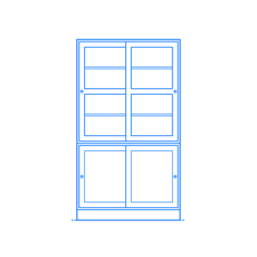 Furniture Display Cabinet Ikea Havsta Storage Combination Tall Line Art Svg Vector, Free Vectors File